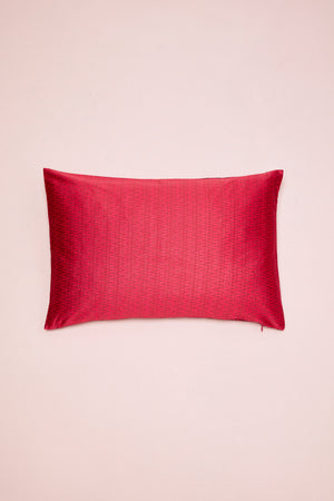 Rectangular cushion printed "Lines" Red