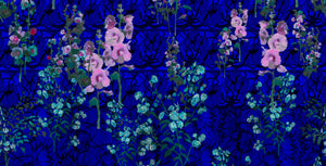 FW25-AM03 Chaqueta terciopelo estampado  " Floral sobre encaje"