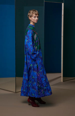FW25-V022 Vestido kaftan estampado “Eucaliptos “
