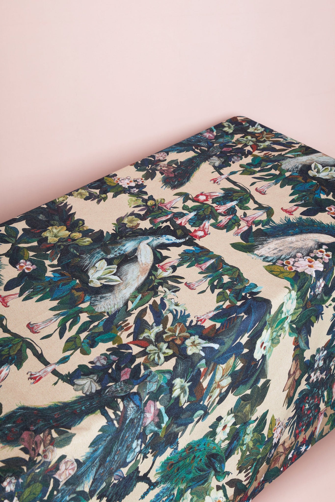 "Peacocks" printed tablecloth